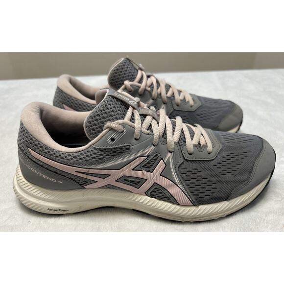 Asics Shoes Women’s Size 9.5 GEL-Contend 7 Running Sneakers 1012A911 Gray Pink - Picture 1 of 8